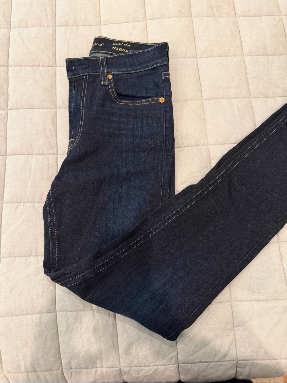 7 For All Mankind Women's Skinny Jeans in Dark Indigo